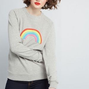 NWT Gray rainbow patch sweatshirt size 14 (UK)